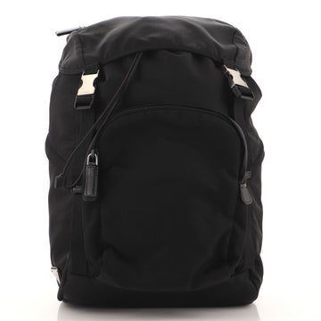 Prada Double Buckle Backpack Tessuto Small