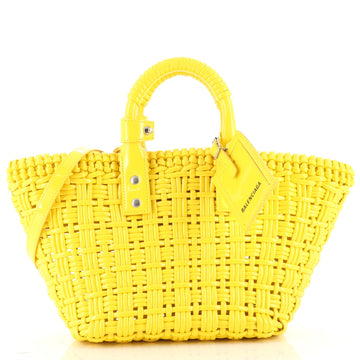 Balenciaga Bistrot Panier Bag Woven Leather XS