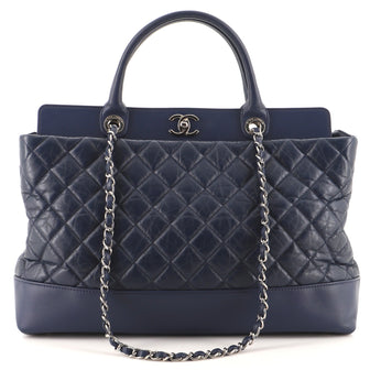 Chanel Be CC Tote Quilted Aged Calfskin Large