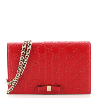 Gucci Signature Wallet on Chain Guccissima Leather