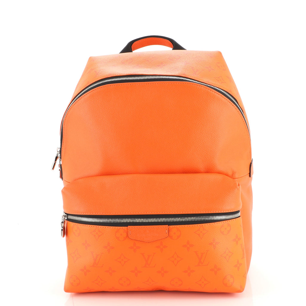 LOUIS VUITTON Taiga Monogram Discovery Backpack PM Orange 842153