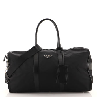 Prada Convertible Weekender Bag Tessuto with Saffiano Leather Medium
