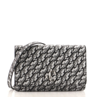 Jimmy Choo Palace Chain Clutch Printed Leather Mini