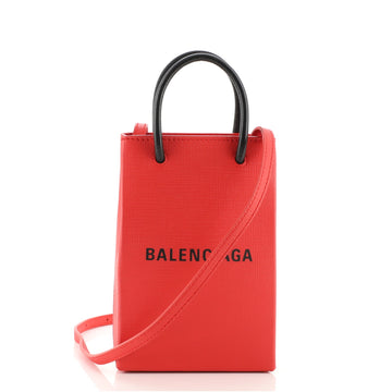 Balenciaga Shopping Phone Holder Leather