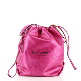 Saint Laurent Teddy Bucket Bag Leather Small