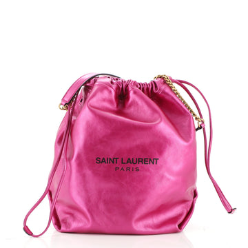 Saint Laurent Teddy Bucket Bag Leather Small