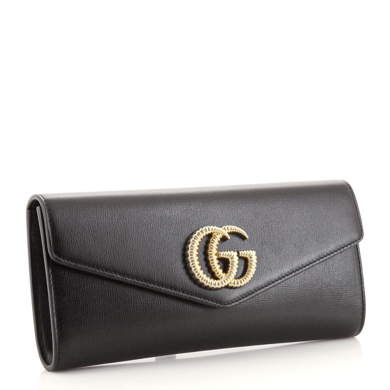 Gucci GG Broadway Envelope Clutch Leather Black 11032864