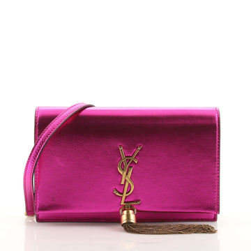 Saint Laurent Classic Monogram Tassel Chain Wallet Leather