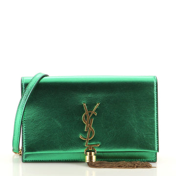 Saint Laurent Classic Monogram Tassel Chain Wallet Leather