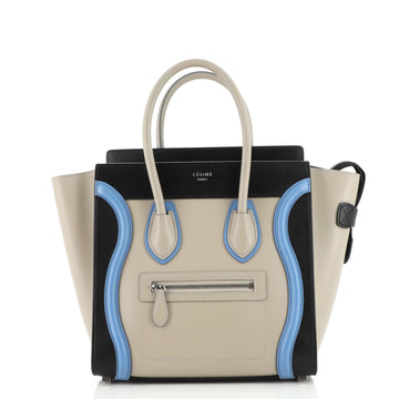 Celine Tricolor Luggage Bag Leather Micro