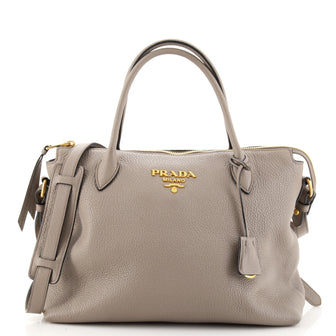 Prada Dual Strap Zip Tote Vitello Daino Medium