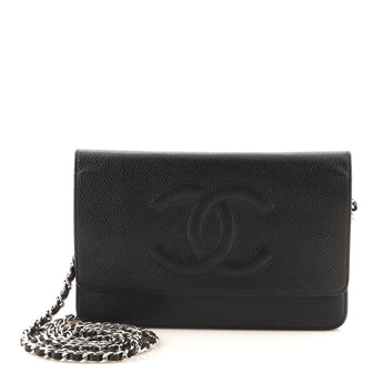Chanel Timeless Wallet on Chain Caviar