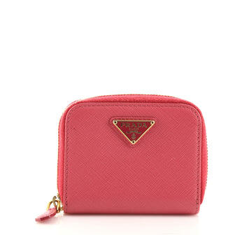Prada Zip Around Coin Purse Saffiano Leather