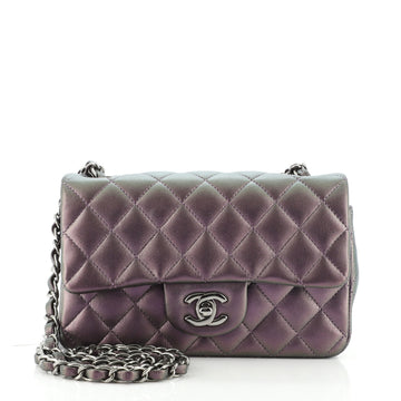 Chanel Classic Single Flap Bag Quilted Iridescent Lambskin Mini