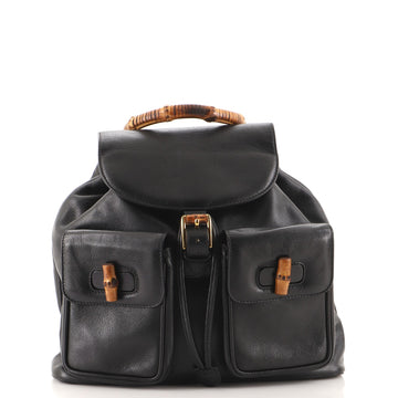 Gucci Vintage Bamboo Backpack Leather Medium