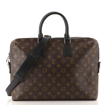Louis Vuitton Porte-Documents Jour Bag Macassar Monogram Canvas
