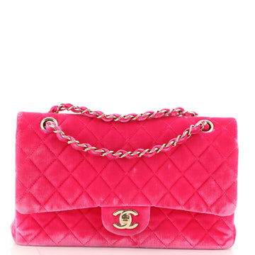 Chanel Classic Double Flap Bag Quilted Velvet Medium