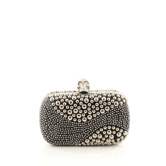 Alexander McQueen Skull Box Clutch Studded Leather Small