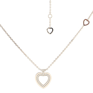 Fred Paris Pretty Woman Pendant Necklace 18K White Gold with Diamonds Small