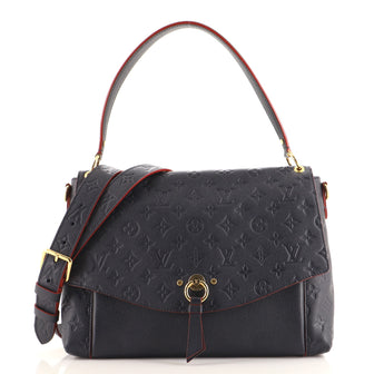 Louis Vuitton Blanche Handbag Monogram Empreinte Leather MM