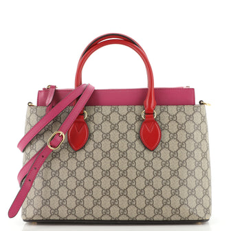 Gucci Linea A Convertible Tote GG Coated Canvas Small