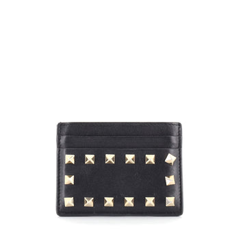 Valentino Rockstud Card Holder Leather