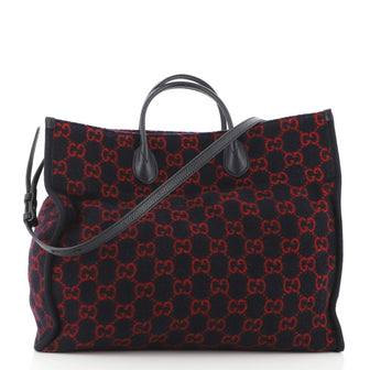 Gucci Shopping Tote GG Wool Large