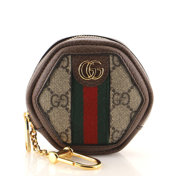 Gucci Ophidia Round Coin Purse GG Coated Canvas