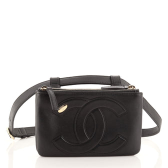 Chanel CC Mania Double Zip Belt Bag Lambskin