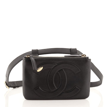 Chanel CC Mania Double Zip Belt Bag Lambskin
