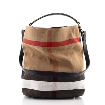 Burberry Ashby Bag House Check Canvas Medium