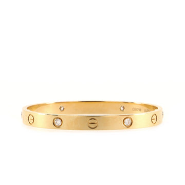 Cartier Love 4 Diamond Bracelet 18K Yellow Gold with Diamonds