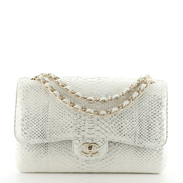 Chanel Classic Double Flap Bag Python Medium