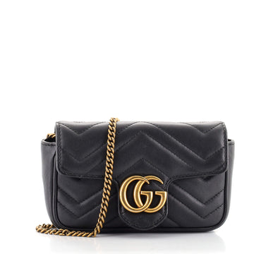 Gucci GG Marmont Flap Bag Matelasse Leather Super Mini