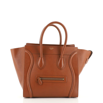 Celine Luggage Bag Grainy Leather Mini