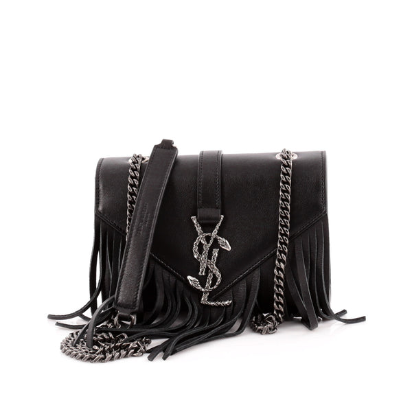Buy Saint Laurent Serpent Monogram Fringe Crossbody Bag 1108601