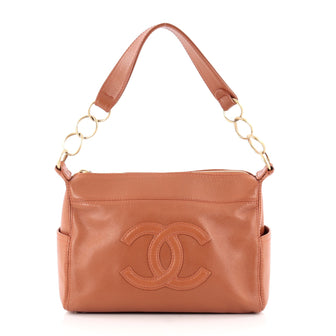 Chanel Vintage CC Shoulder Bag Leather Medium