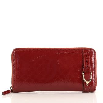 Gucci Nice Zip Around Wallet Microguccissima Patent