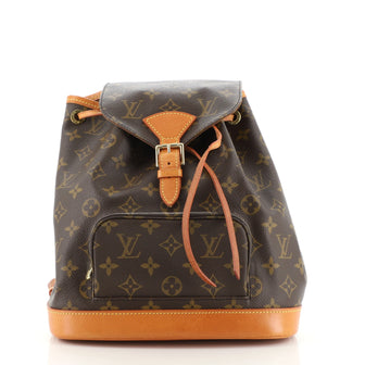 Louis Vuitton Vintage Montsouris Backpack Monogram Canvas MM