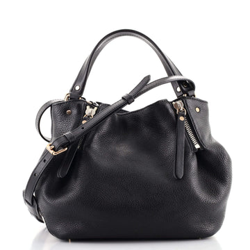 Burberry Maidstone Tote Leather with House Check Canvas Small