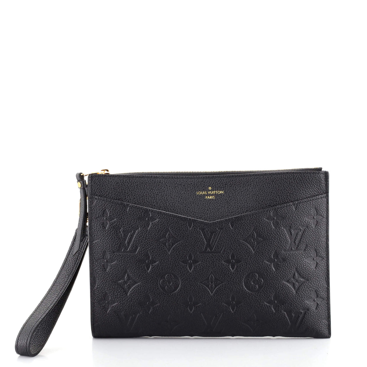 Louis Vuitton Pochette Melanie Monogram Empreinte Leather MM Black 1109863