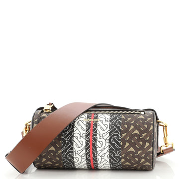 Burberry Barrel Crossbody Bag Monogram E-Canvas Small