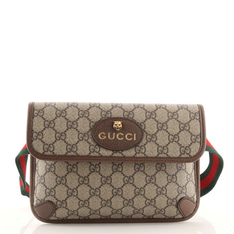 Gucci Neo Vintage Flap Belt Bag GG Coated Canvas