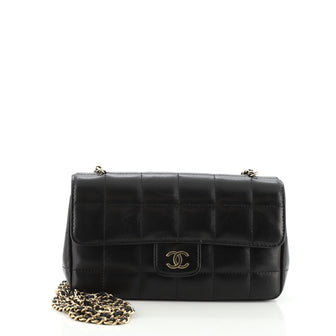Chanel Chocolate Bar Flap Bag Quilted Lambskin Mini