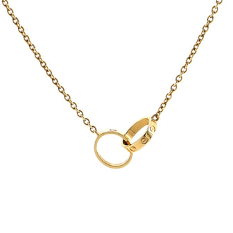 Cartier Love Interlocking Necklace 18K Yellow Gold