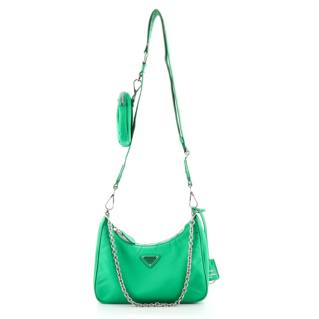 Prada Re-Edition 2005 Shoulder Bag Nylon Mint Green in Nylon