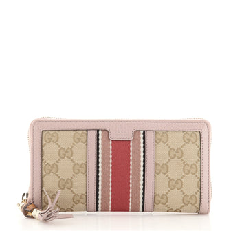 Gucci Rania Web Zip Around Wallet GG Canvas