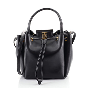 Burberry Monogram Motif Bucket Bag Leather Small