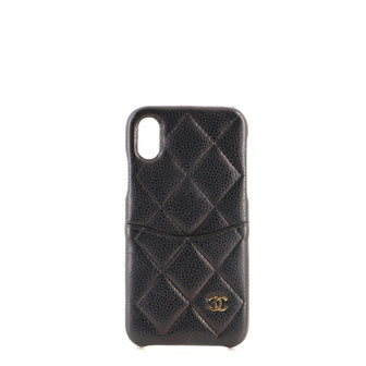 Chanel CC Phone Case Quilted Caviar iPhone X