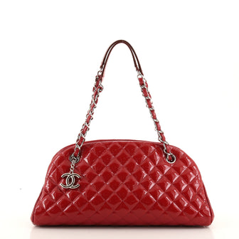 Chanel Just Mademoiselle Bag Quilted Patent Medium